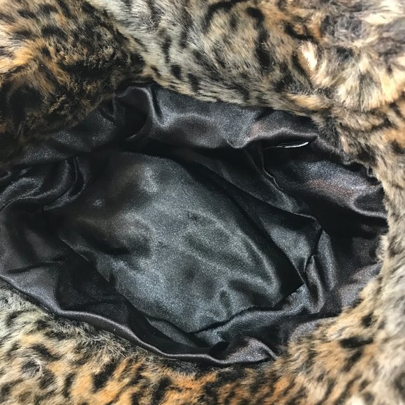 Vintage Cejon Leopard faux fur fashion bucket hat winter Style Warm - Picture 6 of 8